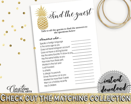 Find The Guest Game Bridal Shower Find The Guest Game Pineapple Bridal Shower Find The Guest Game Bridal Shower Pineapple Find The 86GZU - Digital Product