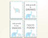 Table Signs Baby Shower Table Signs Elephant Baby Shower Table Signs Blue Gray Baby Shower Elephant Table Signs prints pdf jpg C0U64 - Digital Product