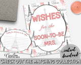 Pink And Gray Paris Bridal Shower Theme: Wishes For The Soon To Be Mrs - good wishes, ooh la la shower, prints, digital print - NJAL9 - Digital Product
