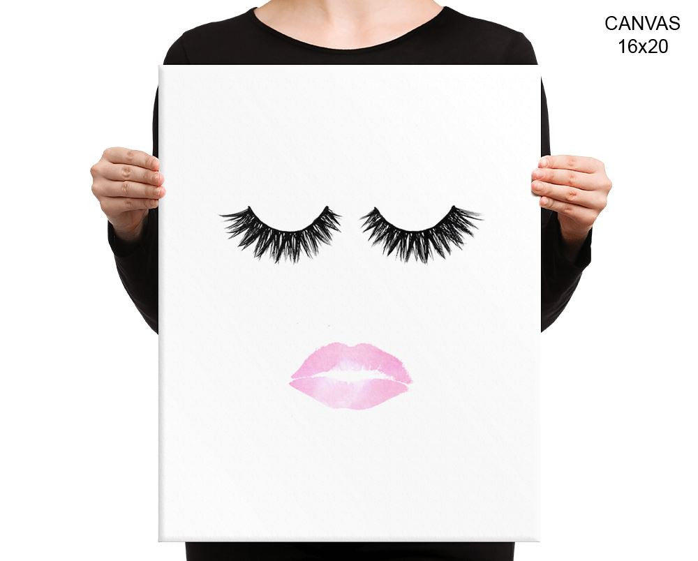 Lips Lashes Print, Beautiful Wall Art with Frame and Canvas options available Fashion Decor