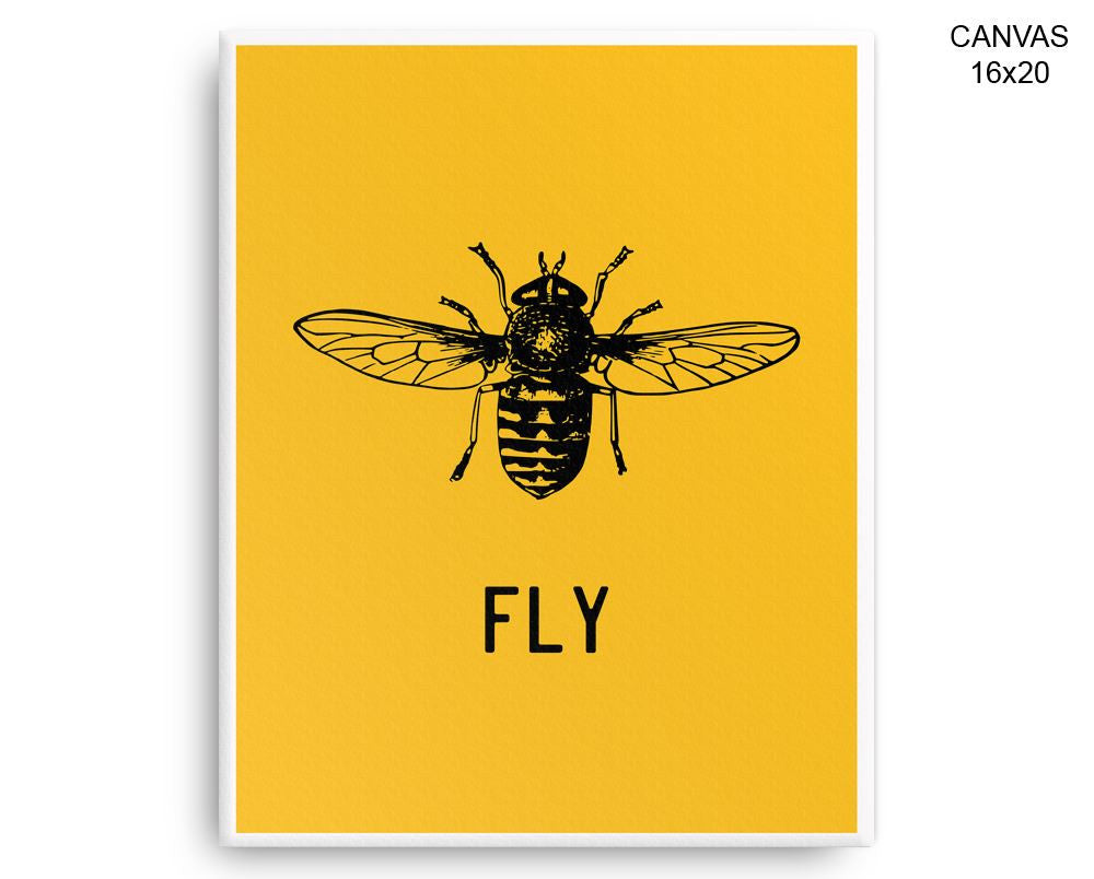 Fly Print, Beautiful Wall Art with Frame and Canvas options available Home Decor