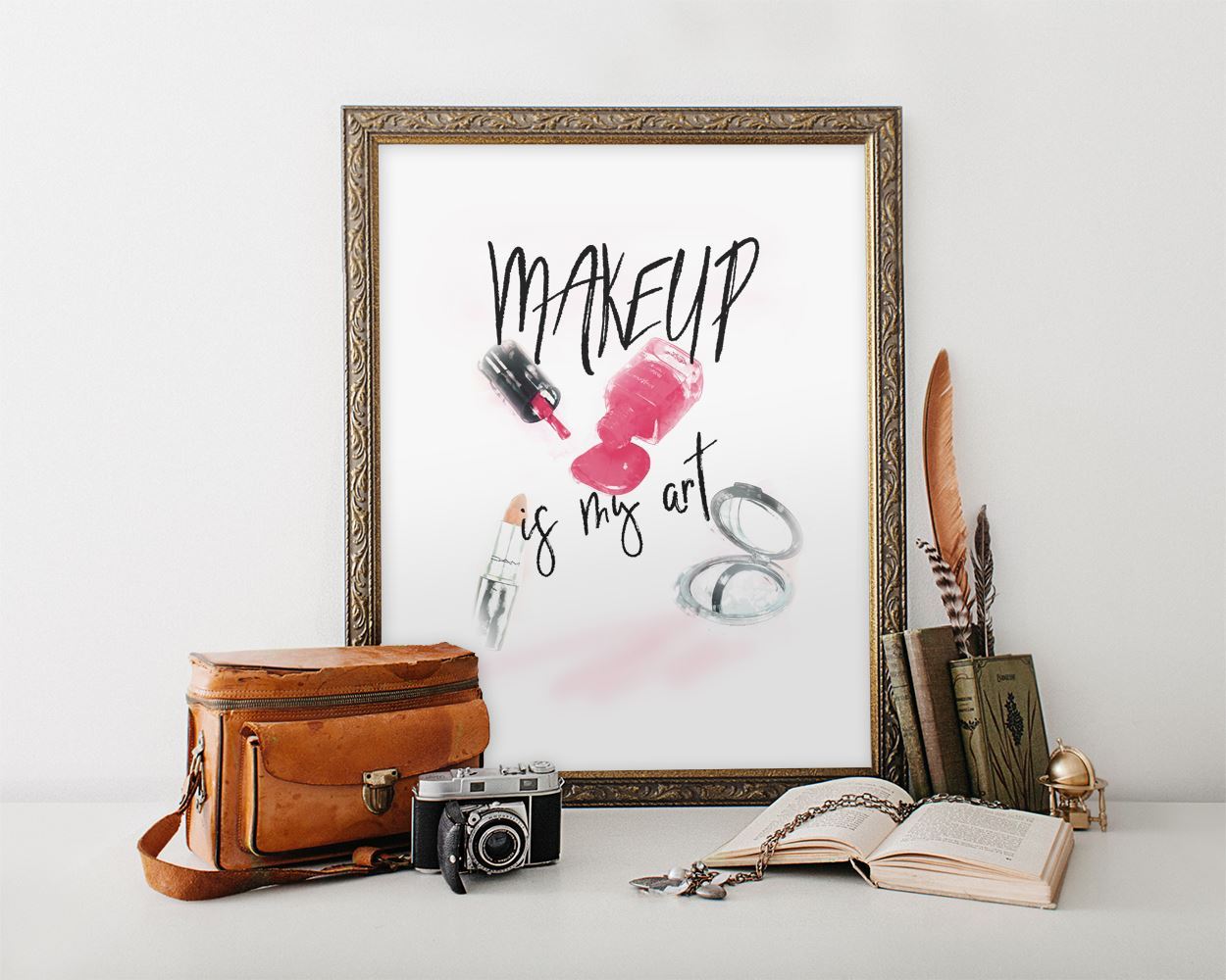 Makeup Prints Wall Art Makeup Digital Download Makeup Fashion Art Makeup Fashion Print Makeup Instant Download Makeup Frame And Canvas - Digital Download