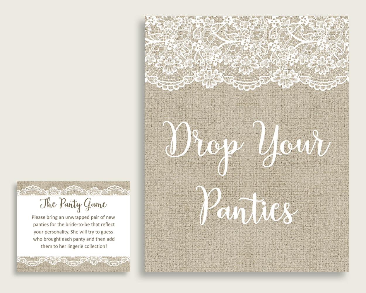 Drop Your Panties Bridal Shower Drop Your Panties Burlap And Lace Bridal Shower Drop Your Panties Bridal Shower Burlap And Lace Drop NR0BX