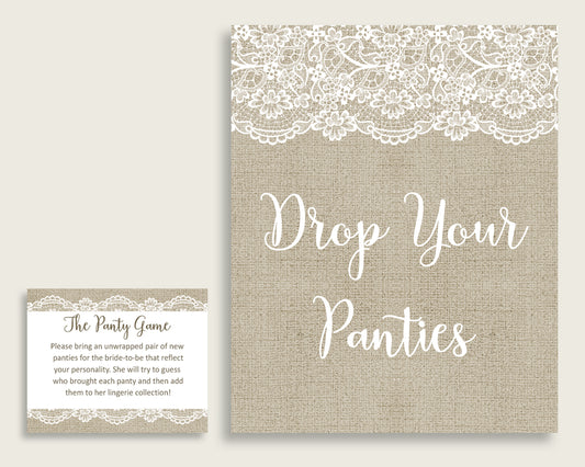 Drop Your Panties Bridal Shower Drop Your Panties Burlap And Lace Bridal Shower Drop Your Panties Bridal Shower Burlap And Lace Drop NR0BX