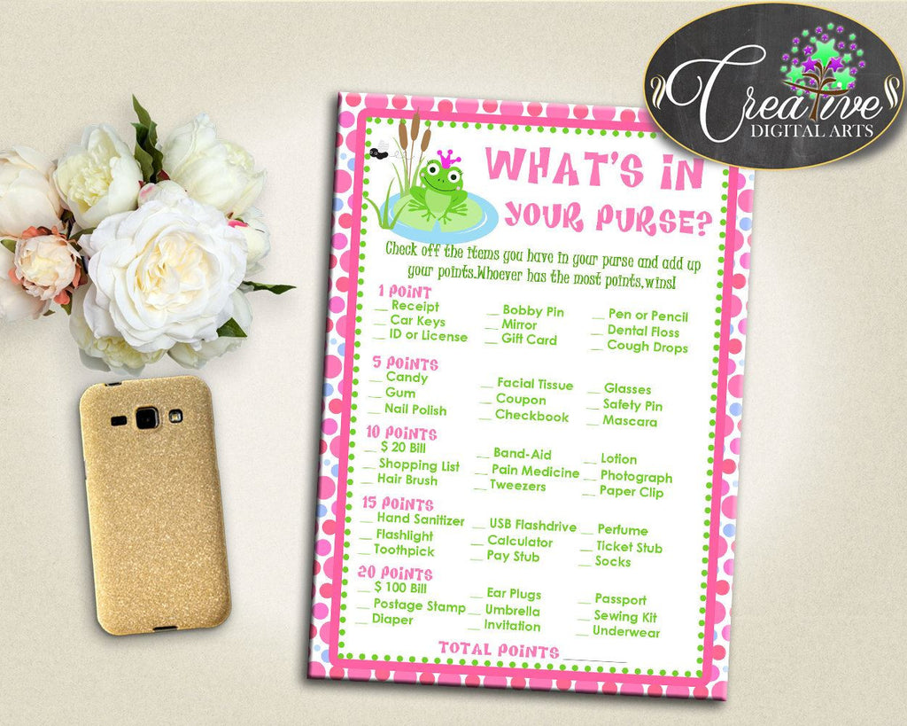 Virtual Whats in your purse, purse game, Baby shower purse, bridal shower  purse, Gold Bridal Shower whats in your purse game tlc148 bs46 by Magical  Printable | Catch My Party