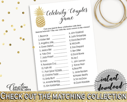 Celebrity Couples Game Bridal Shower Celebrity Couples Game Pineapple Bridal Shower Celebrity Couples Game Bridal Shower Pineapple 86GZU - Digital Product