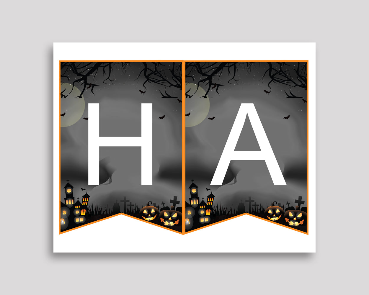 Halloween Bash Happy Halloween Banner, Birthday Party Banner, Halloween Printable Black Orange Banner Letters for Boy Girl, LXRNF