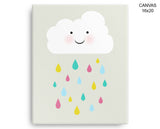 Cloud Drops Print, Beautiful Wall Art with Frame and Canvas options available Nursery Decor