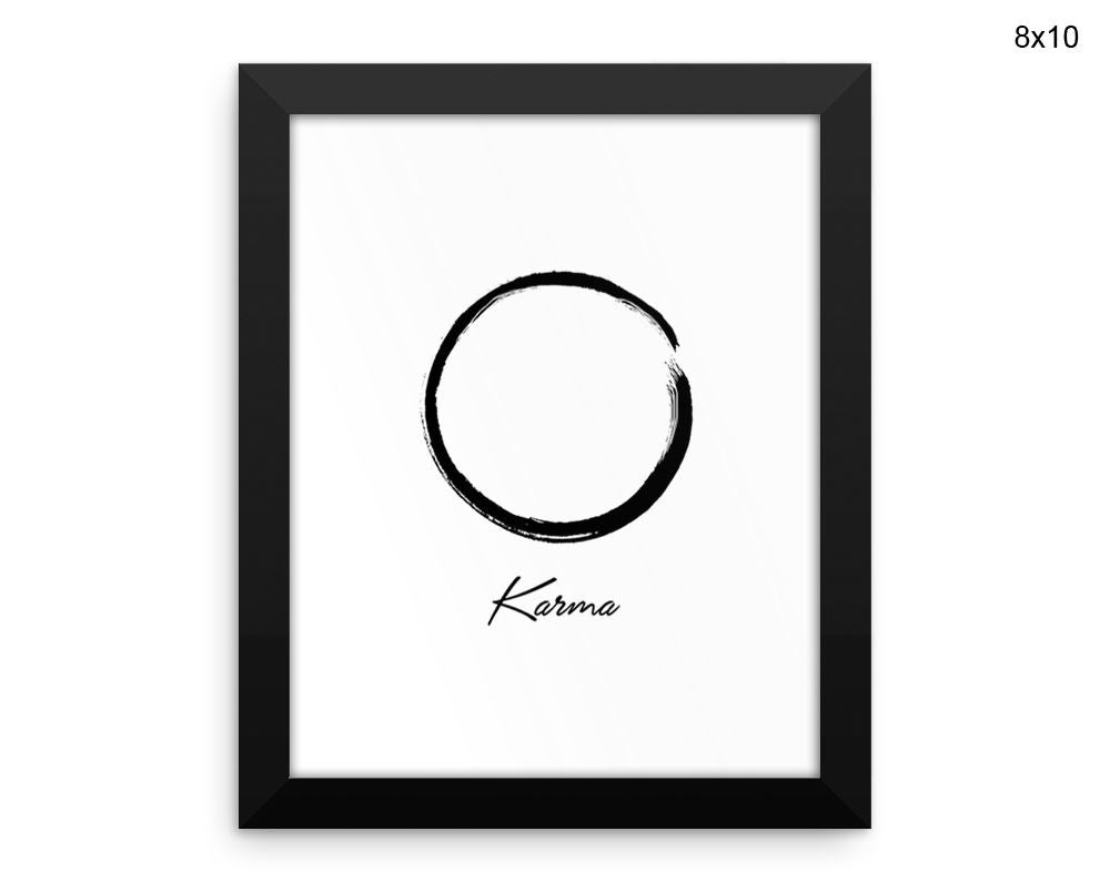 Karma Minimalism Print, Beautiful Wall Art with Frame and Canvas options available  Decor