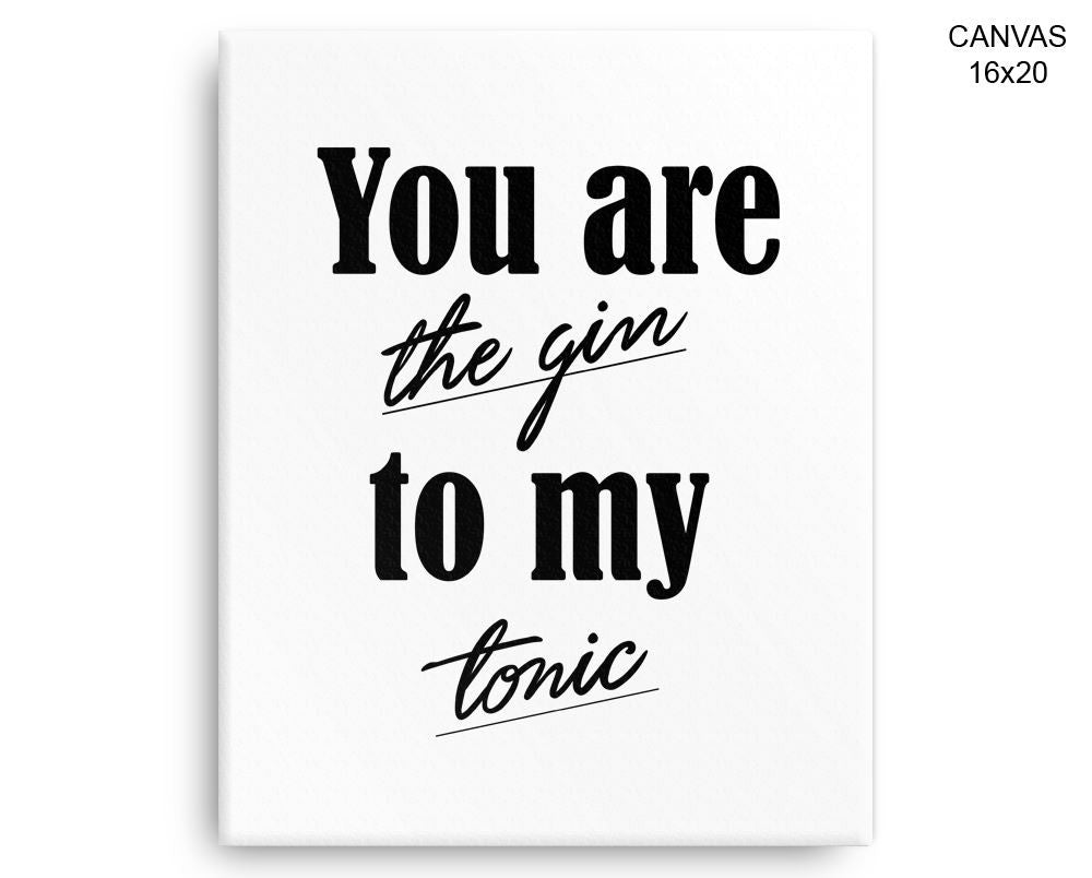 Gin Tonic Print, Beautiful Wall Art with Frame and Canvas options available  Decor