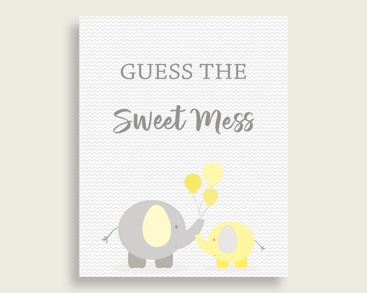 Sweet Mess Baby Shower Sweet Mess Yellow Baby Shower Sweet Mess Baby Shower Elephant Sweet Mess Yellow Gray shower celebration party W6ZPZ