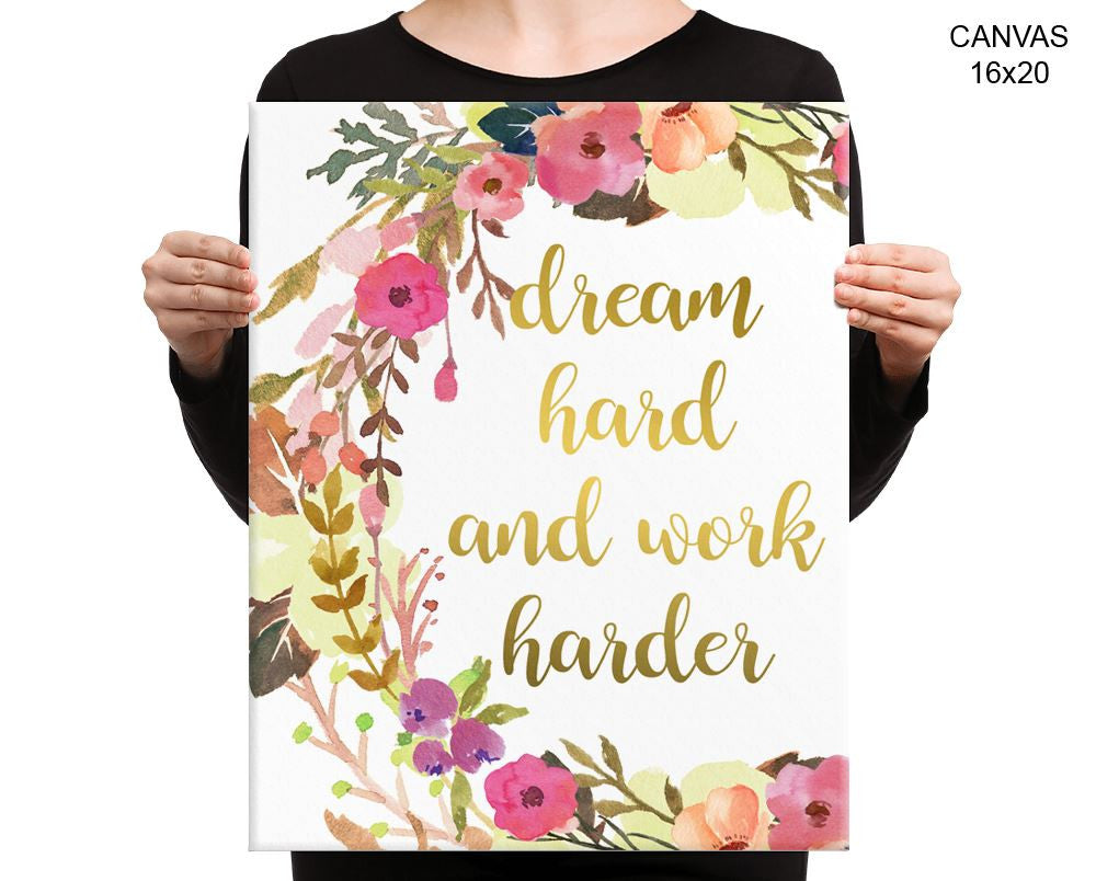 Work Print, Beautiful Wall Art with Frame and Canvas options available Motivation Decor