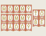 Prince Baby Shower Chair Banner Printable, Red Gold Chair Banner, Boy Shower, Mama To Be, Mommy, Dad Mom To Be, Instant Download, 92EDX