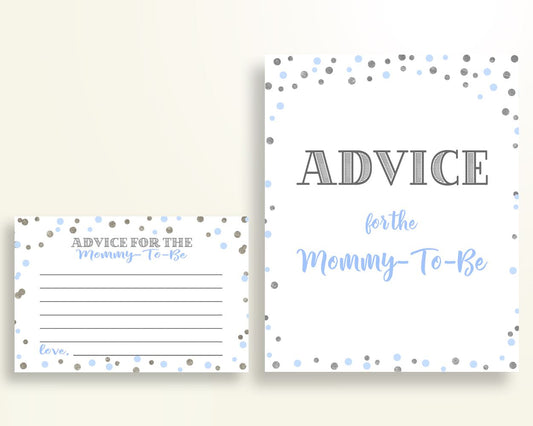 Advice Cards Baby Shower Advice Cards Blue And Silver Baby Shower Advice Cards Blue Silver Baby Shower Blue And Silver Advice Cards OV5UG - Digital Product