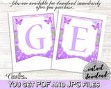 Banner Baby Shower Banner Butterfly Baby Shower Banner Baby Shower Butterfly Banner Purple Pink party ideas, party décor, prints 7AANK - Digital Product