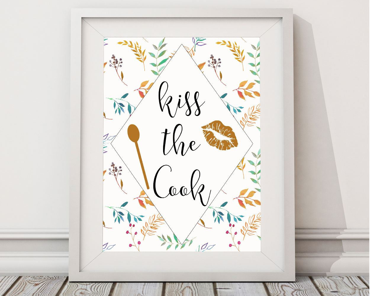 Wall Art Kiss The Cook Digital Print Kiss The Cook Poster Art Kiss The Cook Wall Art Print Kiss The Cook Kitchen Art Kiss The Cook Kitchen - Digital Download