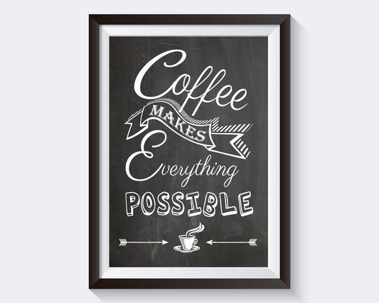 Wall Art Coffee Digital Print Coffee Poster Art Coffee Wall Art Print Coffee Bar Art Coffee Bar Print Coffee Wall Decor Coffee coffee lovers - Digital Download