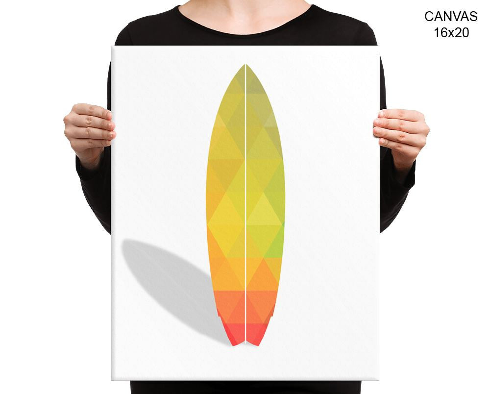 Surfboard Print, Beautiful Wall Art with Frame and Canvas options available Summer Decor