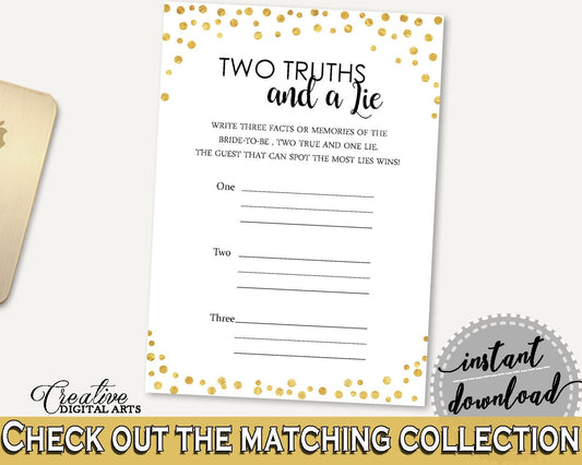Two Truths And A Lie Bridal Shower Two Truths And A Lie Confetti Bridal Shower Two Truths And A Lie Bridal Shower Confetti Two Truths CZXE5 - Digital Product
