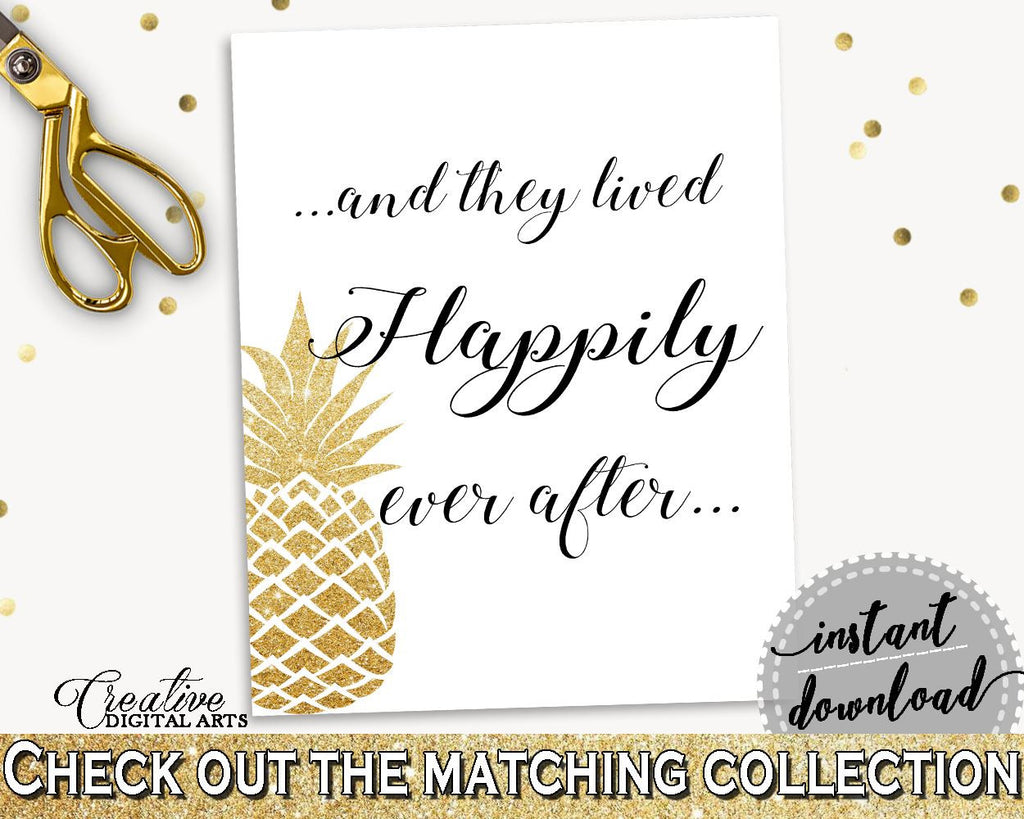 Happily Ever After Sign Bridal Shower Happily Ever After Sign Pineapple Bridal Shower Happily Ever After Sign Bridal Shower Pineapple 86GZU - Digital Product