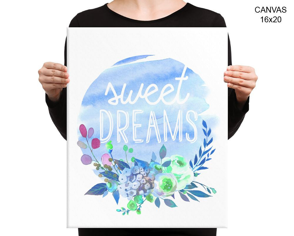 Sweet Dreams Print, Beautiful Wall Art with Frame and Canvas options available Nursery Decor