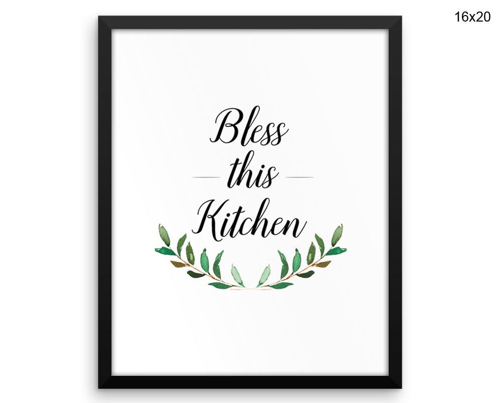 Bless Print, Beautiful Wall Art with Frame and Canvas options available Kitchen Decor