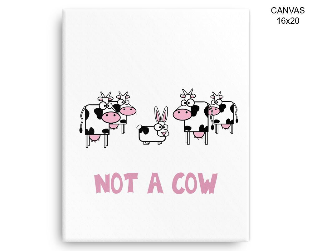 Denial Cow Print, Beautiful Wall Art with Frame and Canvas options available Office Decor