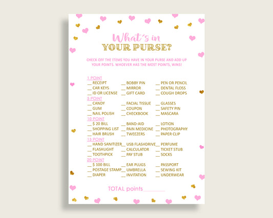 Whats In Your Purse Baby Shower Whats In Your Purse Hearts Baby Shower Whats In Your Purse Baby Shower Hearts Whats In Your Purse Pink bsh01