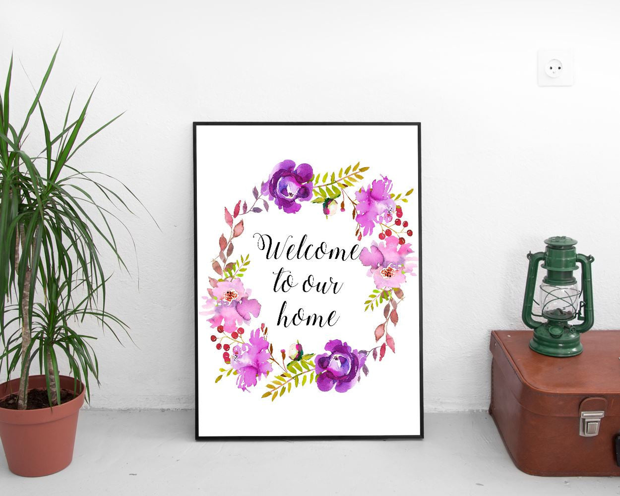 Wall Art Welcome To Our Home Digital Print Welcome To Our Home Poster Art Welcome To Our Home Wall Art Print Welcome To Our Home House Art - Digital Download