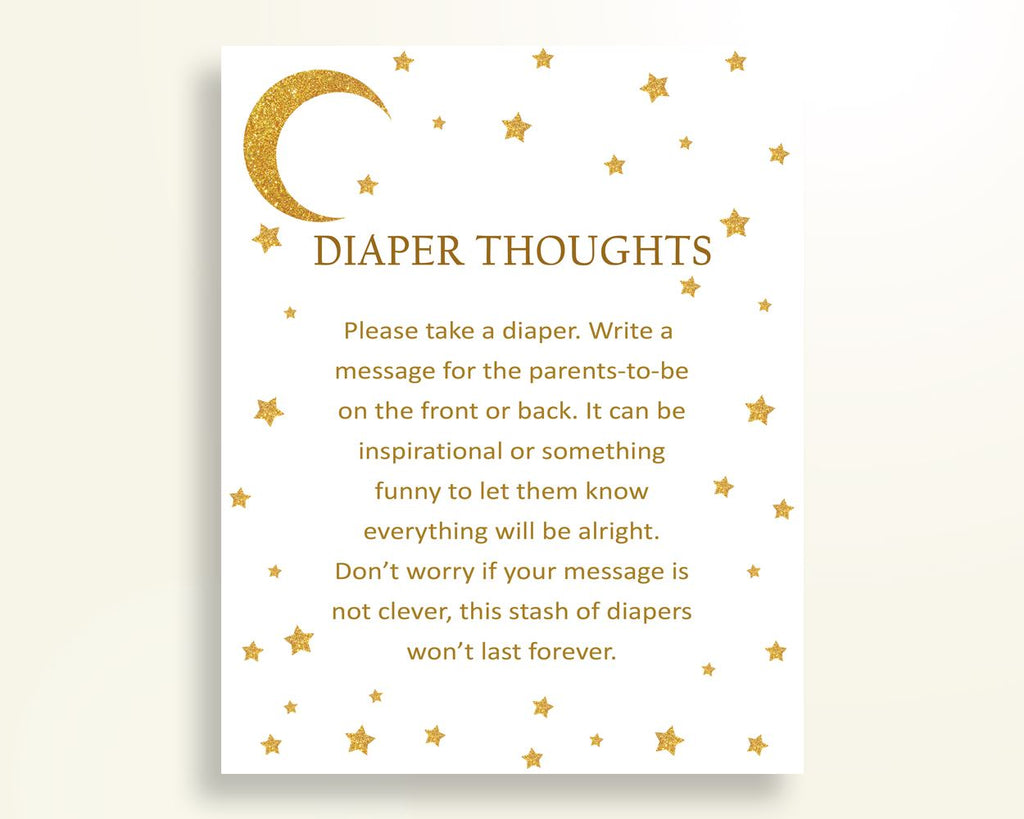 Diaper Thoughts Baby Shower Diaper Thoughts Stars Baby Shower Diaper Thoughts Baby Shower Stars Diaper Thoughts Gold White pdf jpg RKA6V - Digital Product