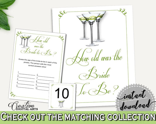 How Old Was The Bride To Be Bridal Shower How Old Was The Bride To Be Modern Martini Bridal Shower How Old Was The Bride To Be Bridal ARTAN - Digital Product