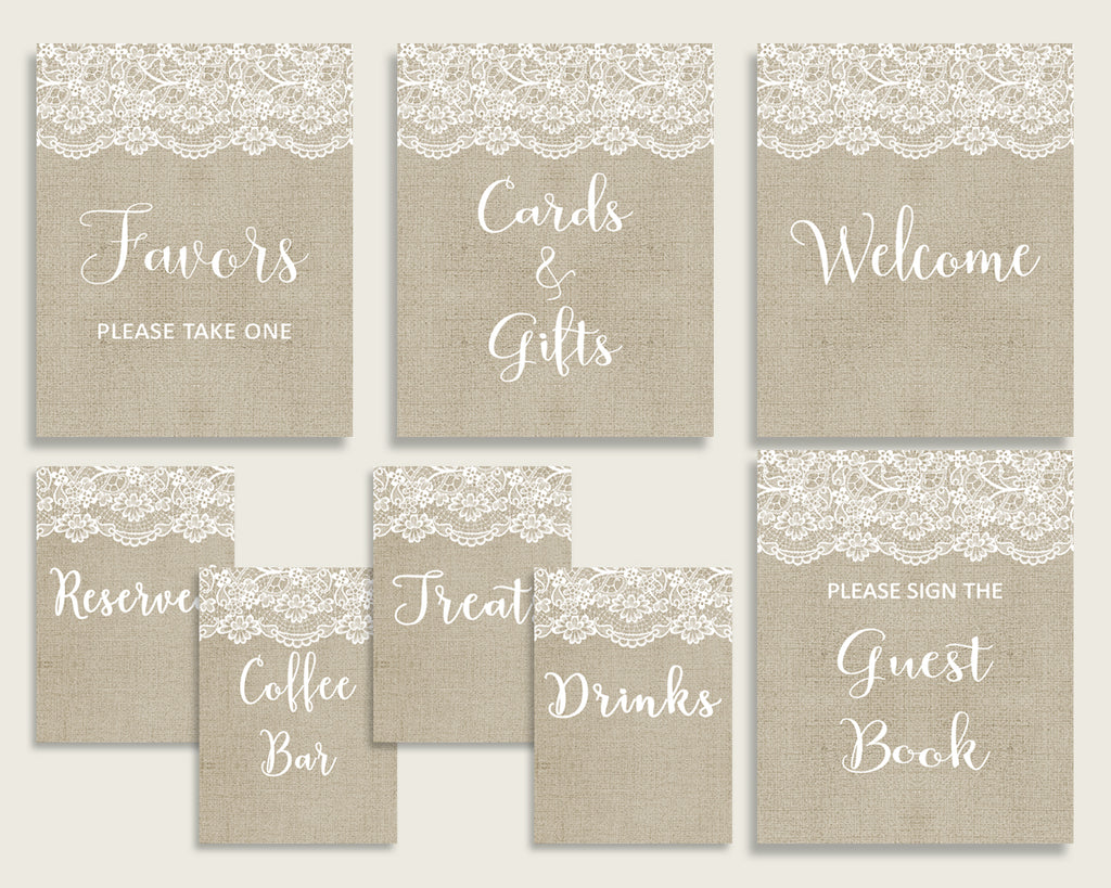 Table Signs Bridal Shower Table Signs Burlap And Lace Bridal Shower Table Signs Bridal Shower Burlap And Lace Table Signs Brown White NR0BX