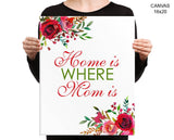 Home Is Where Mom Is Print, Beautiful Wall Art with Frame and Canvas options available  Decor