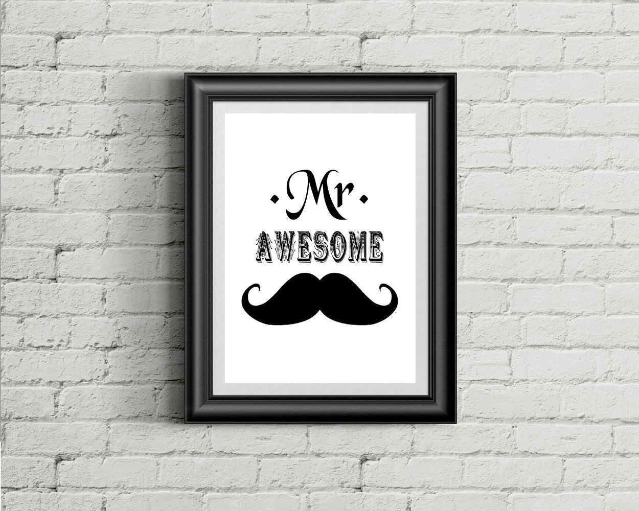 Wall Decor Moustache Printable Moustache Prints Moustache Sign Moustache Office Art Moustache Office Print Moustache Printable Art Moustache - Digital Download