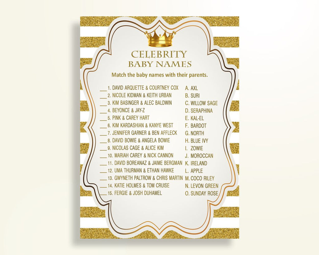 Celebrity Baby Names Baby Shower Celebrity Baby Names Royal Baby Shower Celebrity Baby Names Gold White Baby Shower Gold Celebrity Y9MQF - Digital Product