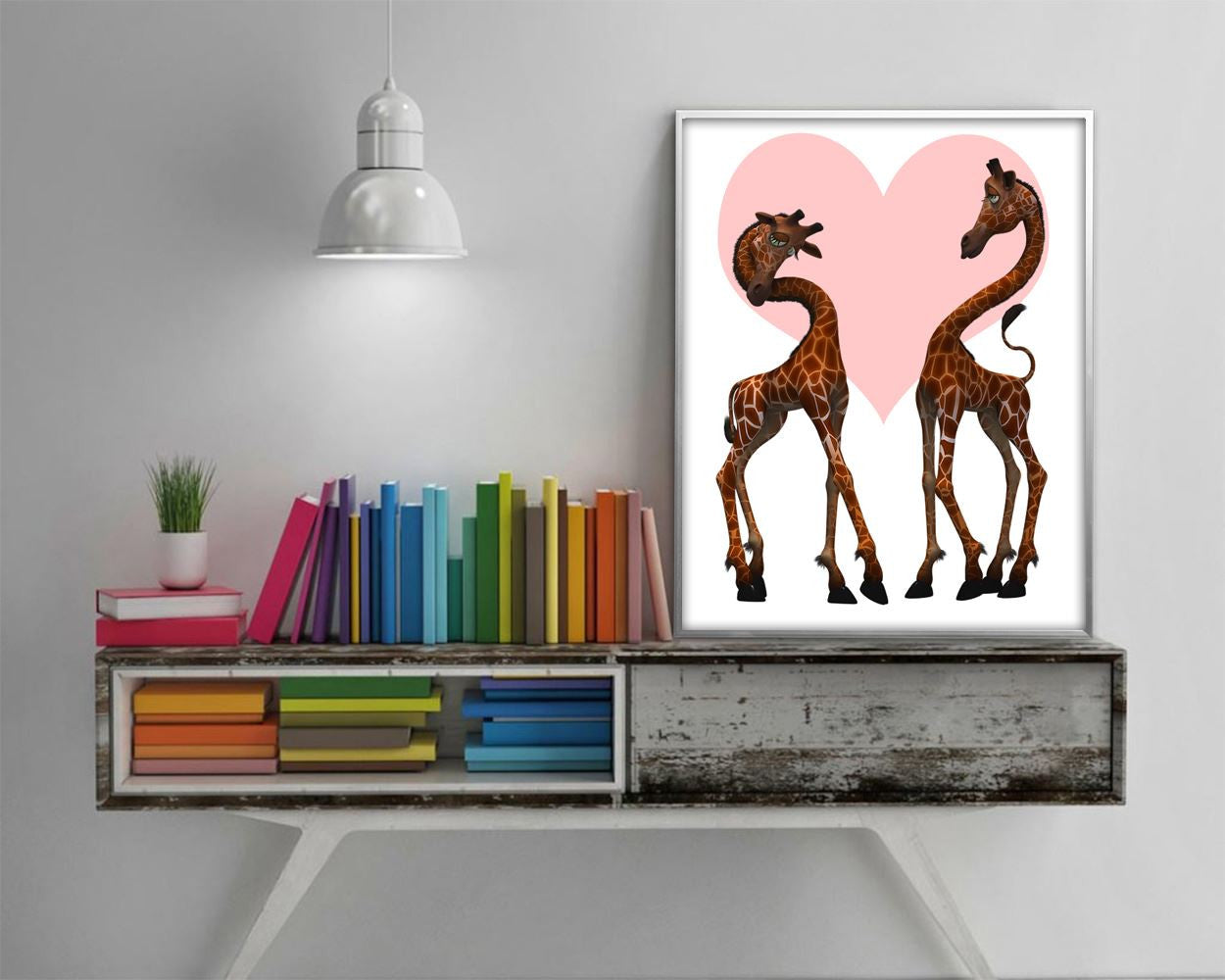 Wall Decor Love Printable Giraffe Prints Love Sign Giraffe Nursery Art Giraffe Nursery Print Love Printable Art Love Love Cool Poster Heart - Digital Download