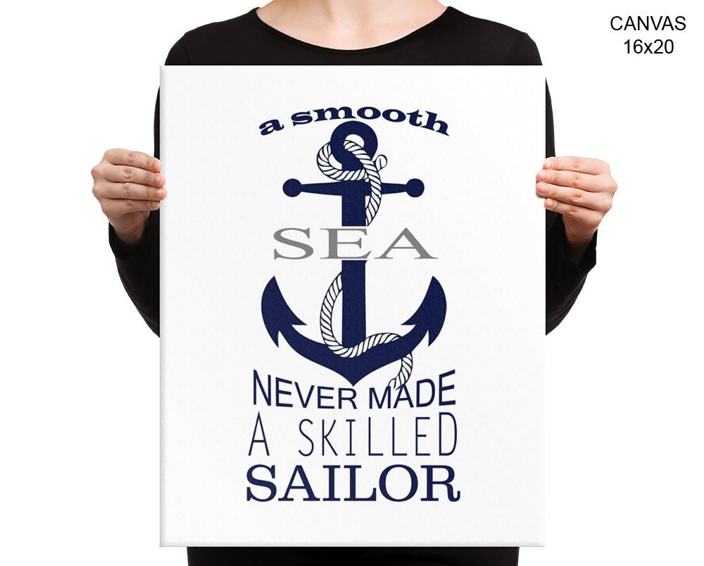 Sailor Sea Print, Beautiful Wall Art with Frame and Canvas options available Quote Decor