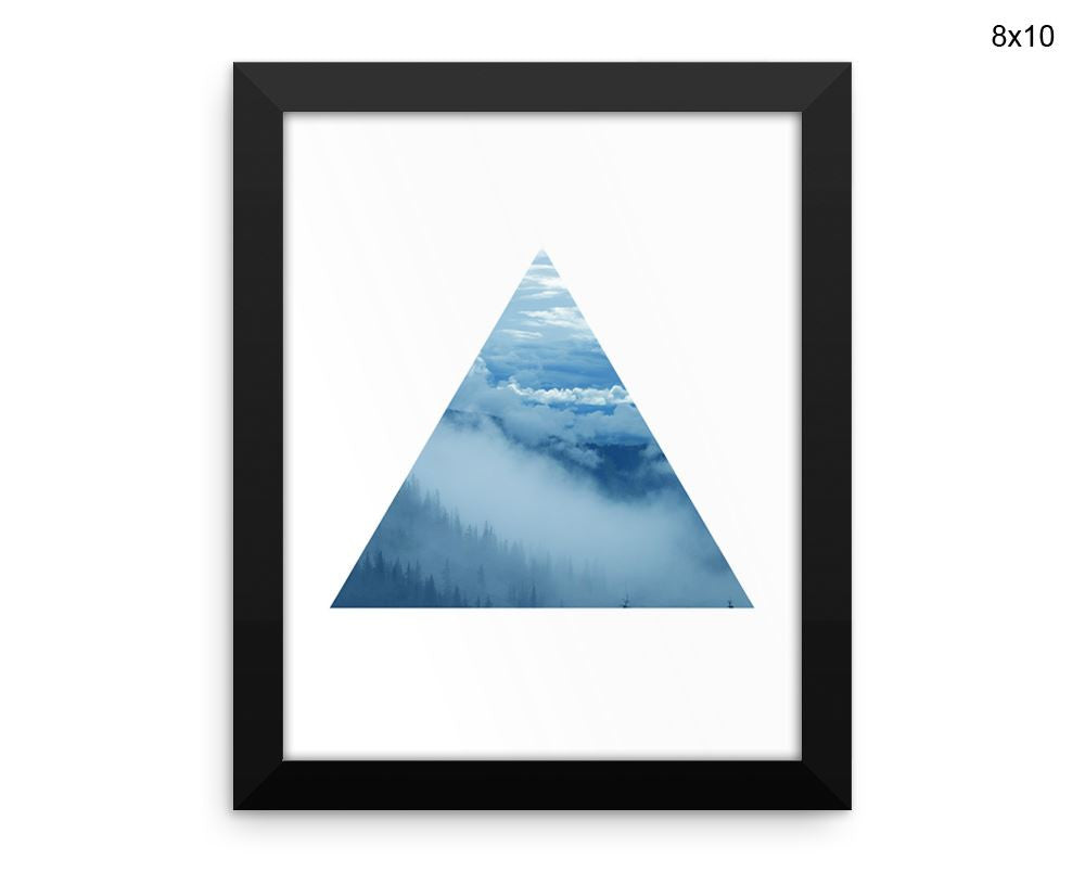 Triangle Fog Print, Beautiful Wall Art with Frame and Canvas options available Bedroom Decor