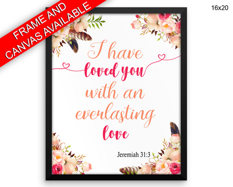 Christian Jeremiah Print, Beautiful Wall Art with Frame and Canvas options available  Decor