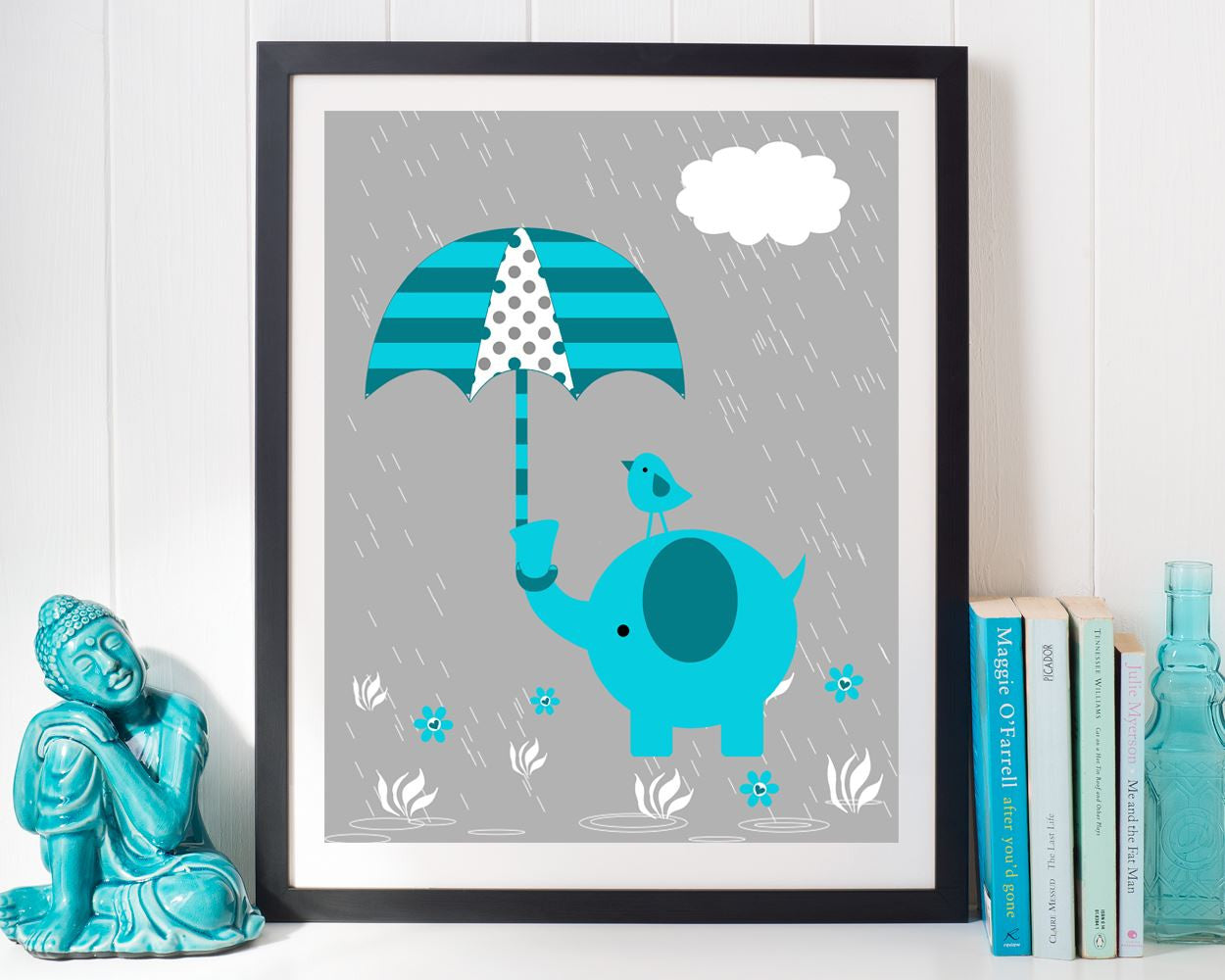 Wall Art Blue Animals Digital Print Blue Animals Poster Art Blue Animals Wall Art Print Blue Animals Nursery Art Blue Animals Nursery Print - Digital Download