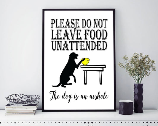 Wall Art Asshole Dog Digital Print Asshole Dog Poster Art Asshole Dog Wall Art Print Asshole Dog Living Room Art Asshole Dog Living Room - Digital Download