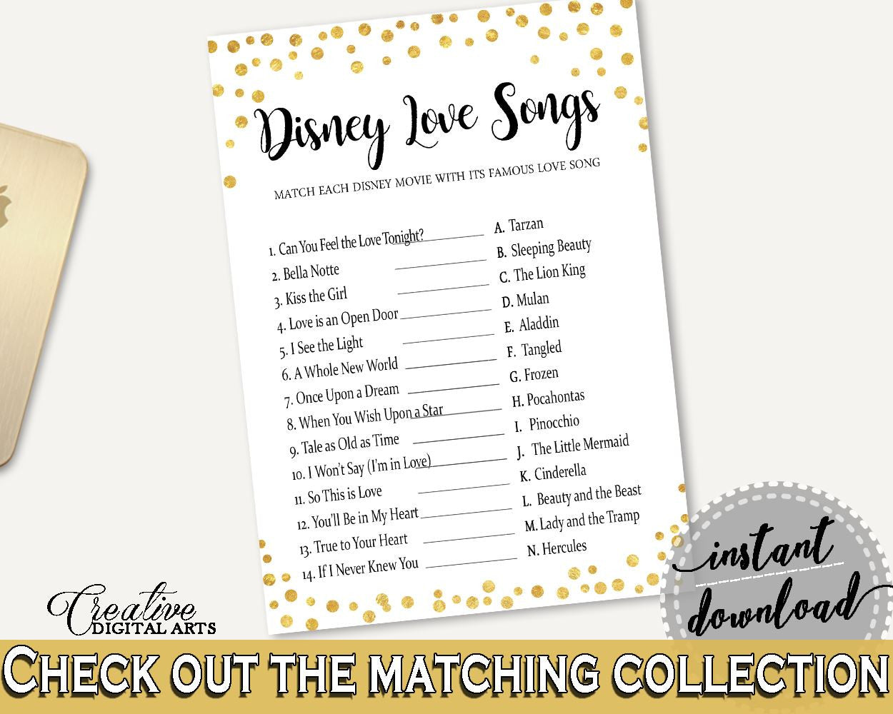 Disney Love Songs Game Bridal Shower Disney Love Songs Game Confetti Bridal Shower Disney Love Songs Game Bridal Shower Confetti CZXE5 - Digital Product