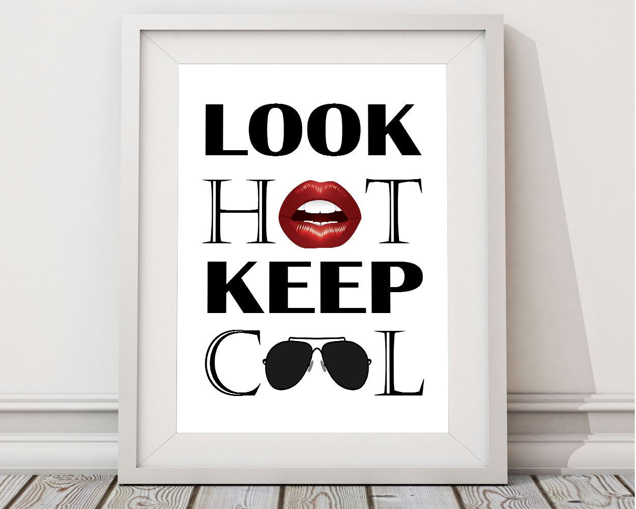 Wall Decor Hot Printable Cool Prints Hot Sign Cool Beauty Art Cool Beauty Print Hot Printable Art Hot glasses print hot kiss cool kiss - Digital Download