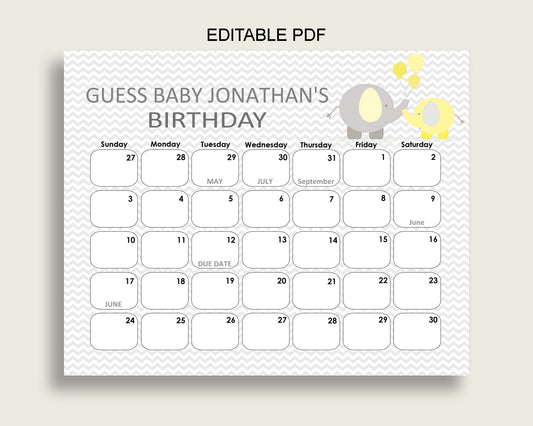 Birthday Predictions Baby Shower Birthday Predictions Yellow Baby Shower Birthday Predictions Baby Shower Elephant Birthday W6ZPZ