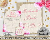Roses On Wood Bridal Shower How Old Was The Bride To Be in Pink And Beige, how old is bride, sandy color, party ideas, party décor - B9MAI - Digital Product