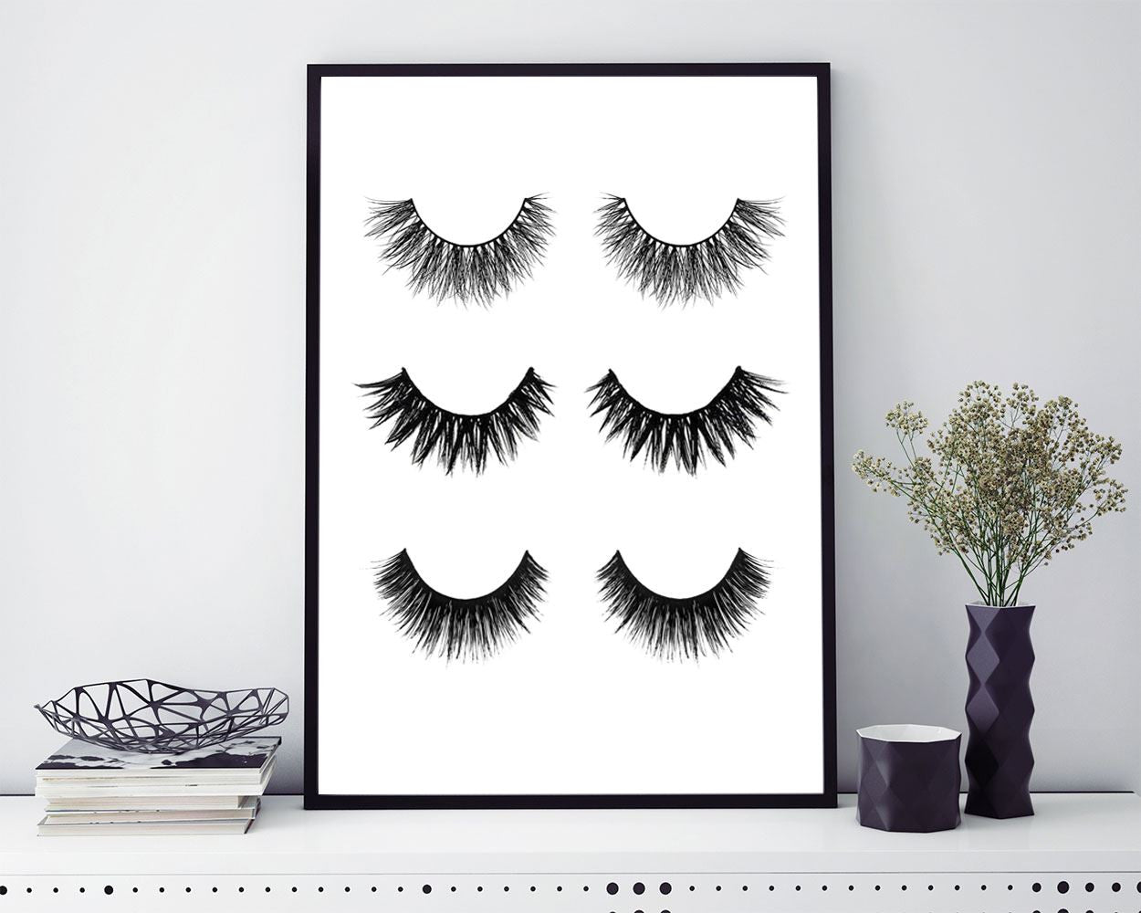 Wall Art Eyelashes Digital Print Eyelashes Poster Art Eyelashes Wall Art Print Eyelashes Beauty Art Eyelashes Beauty Print Eyelashes Wall - Digital Download