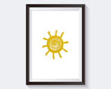 Wall Decor Sun Printable Sun Prints Sun Sign Sun Nursery Art Sun Nursery Print Sun Printable Art Sun warm - Digital Download