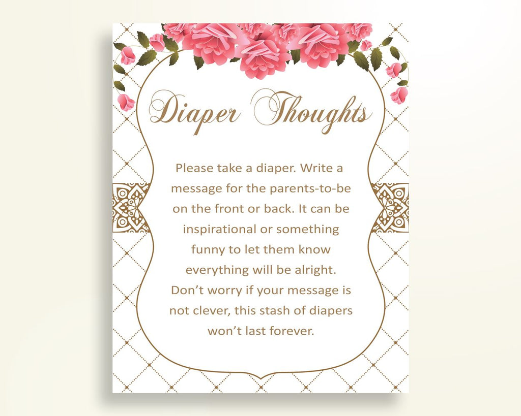 Diaper Thoughts Baby Shower Diaper Thoughts Roses Baby Shower Diaper Thoughts Baby Shower Roses Diaper Thoughts Pink White pdf jpg U3FPX - Digital Product