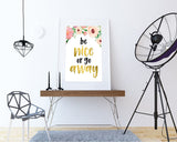Wall Art Behave Digital Print Be Nice Poster Art Behave Wall Art Print Be Nice  Wall Decor Behave printable watercolor flowers funny quote - Digital Download