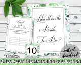 How Old Was The Bride To Be Bridal Shower How Old Was The Bride To Be Botanic Watercolor Bridal Shower How Old Was The Bride To Be 1LIZN - Digital Product